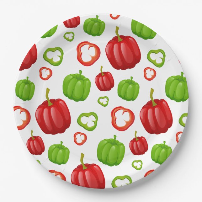 Poivrons Paper Plates (Front)