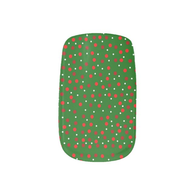 Poke a Dot Nail Art-Green Minx Nail Art (Left Thumb)