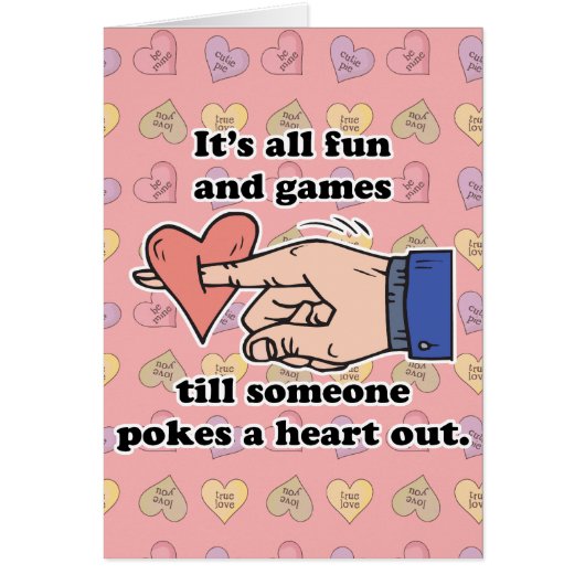 poke a heart out cards (Front)