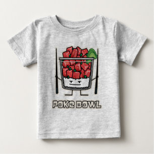 Poke bowl Hawaii raw fish salad chopsticks aku Baby T-Shirt