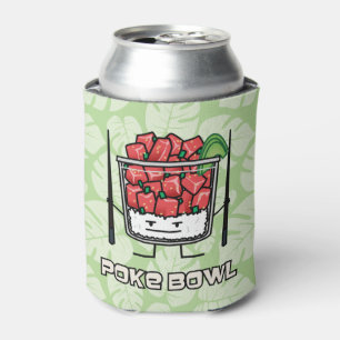 Poke bowl Hawaii raw fish salad chopsticks aku Can Cooler