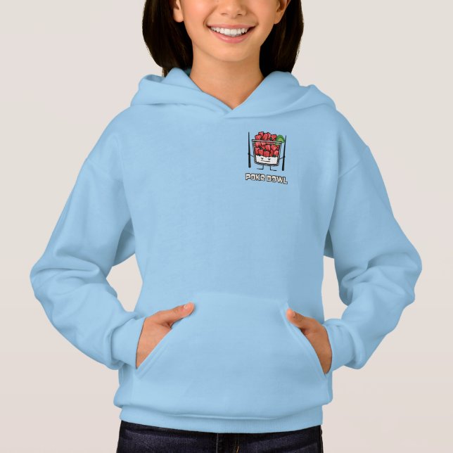 Poke bowl Hawaii raw fish salad chopsticks aku Hoodie (Front)