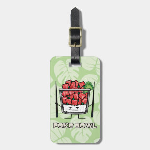 Poke bowl Hawaii raw fish salad chopsticks aku Luggage Tag
