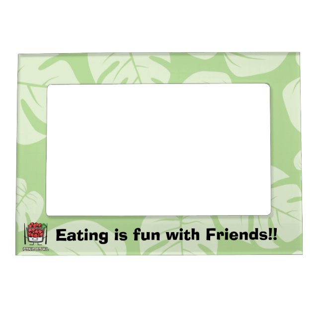 Poke bowl Hawaii raw fish salad chopsticks aku Magnetic Photo Frame (Front)