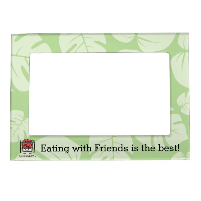 Poke bowl Hawaii raw fish salad chopsticks aku Magnetic Picture Frame (Front)