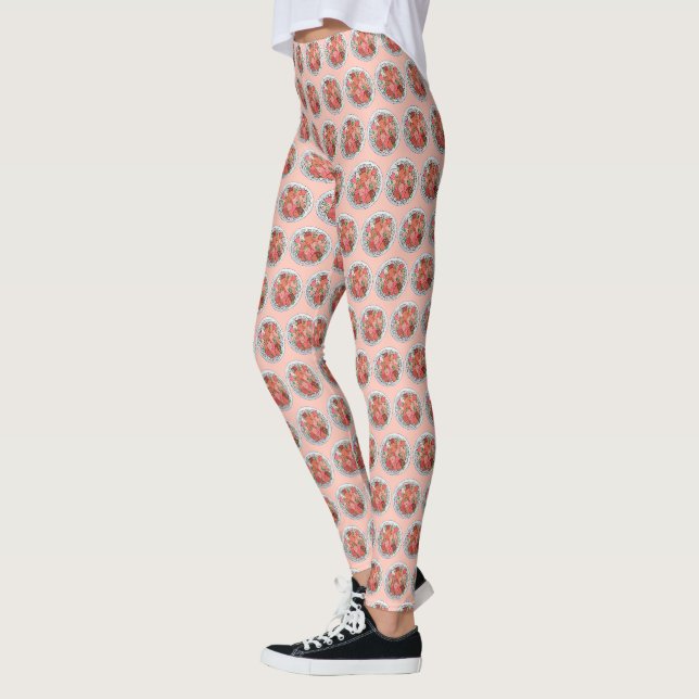 Poké Hawaiian Food Raw Fish Ahi Tuna Poke Bowl Leggings (Left)