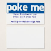 Poke Me Facebook card (Front & Back)