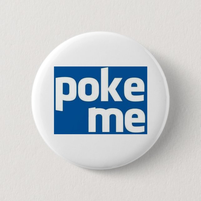 Poke Me Pinback Button (Front)
