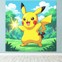 Pokémon and its Loyal Friends Canvas Print