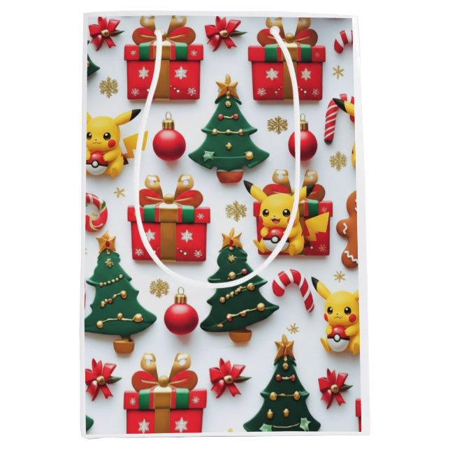 Pokémon gift wrapping paper medium gift bag (Front)