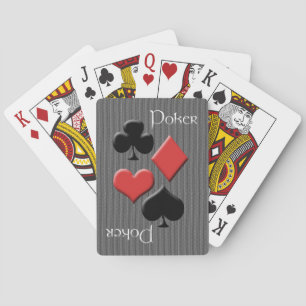 Poker-4 Suits Grey Houndstooth Poker Cards