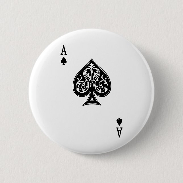 Poker Ace Card Button (Front)