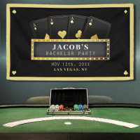 Poker Aces Black & Gold Bachelor Party