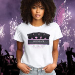 Poker Aces Pink & Black Bachelorette Party T-Shirt<br><div class="desc">Black and pink poker themed bachelorette party shirt with four aces and marquee sign.  Personalize it with your event details.</div>