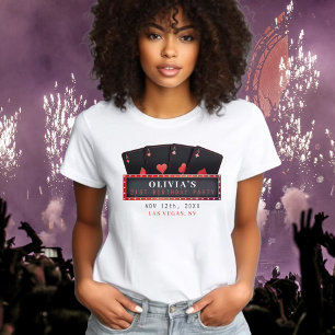 Poker Aces Red & Black 21st Birthday Party T-Shirt