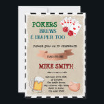 Poker and Beer Baby Shower Invitation<br><div class="desc">Poker and Beer Baby Shower Invitation</div>