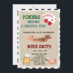 Poker and Beer Baby Shower Invitation<br><div class="desc">Poker and Beer Baby Shower Invitation</div>