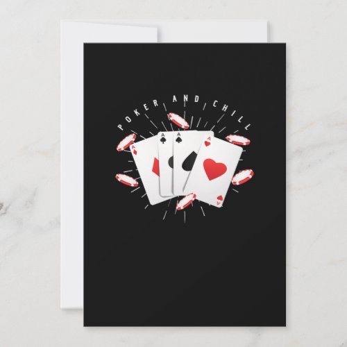 Poker And Chill Playing Cards Casino Gambling Gift