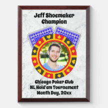 Poker Award - Customizable Plaque - Photo & Text