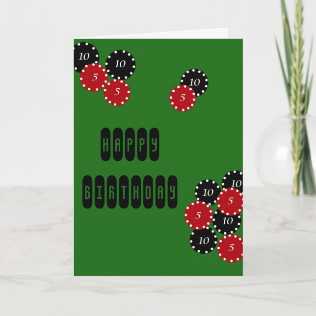 Poker Birthday Card (Front)
