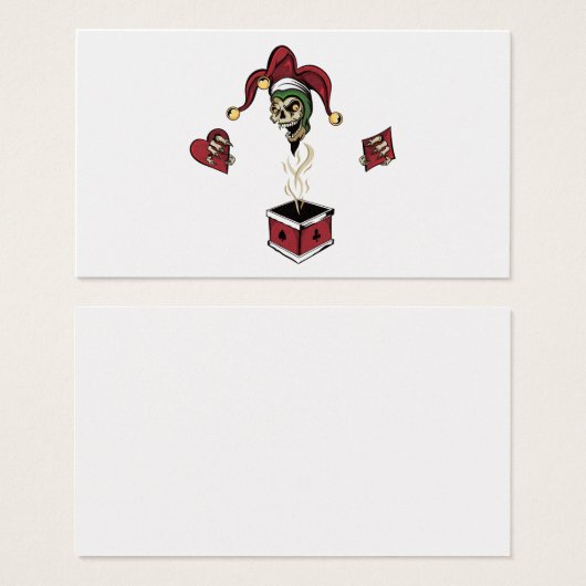 Poker Box Joker Zombie Skull (Front & Back)