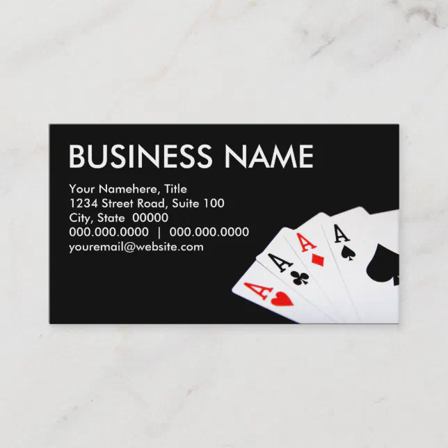 Poker Business Cards Zazzle