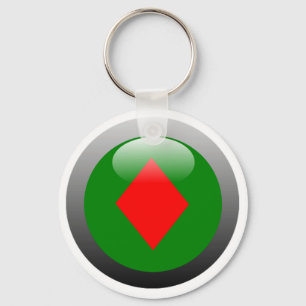 Poker Button - Diamond Keychain