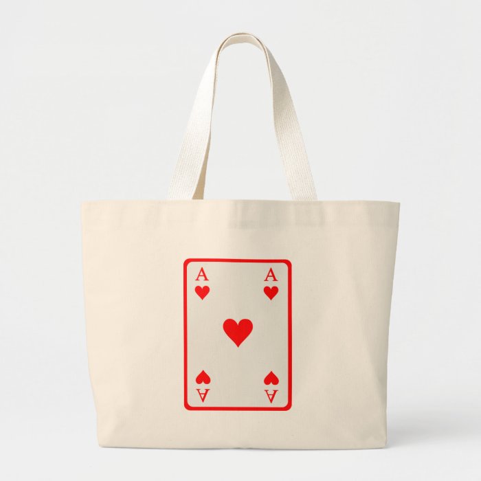 Poker card ace tote bags