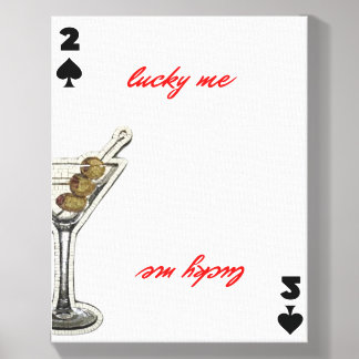 Poker card canvas photo tile 