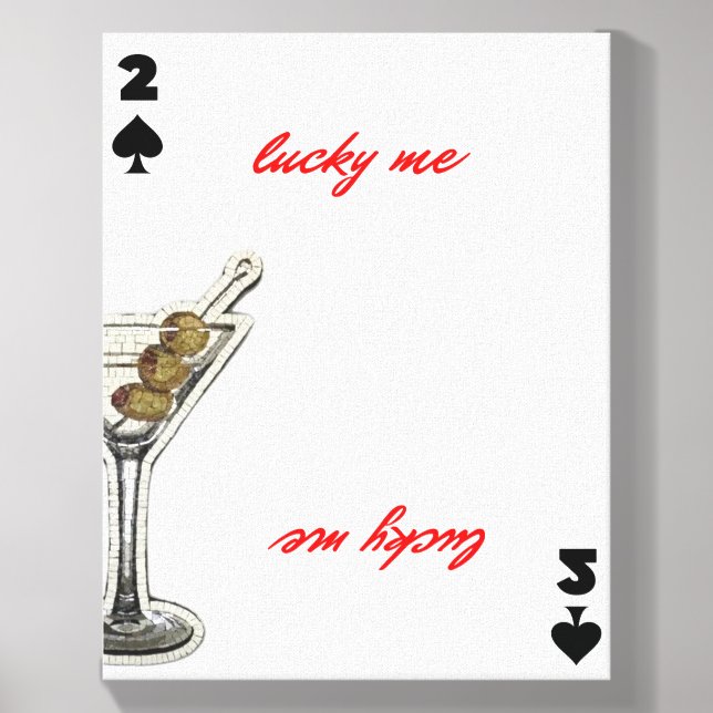 Poker card canvas photo tile  (Front Set)