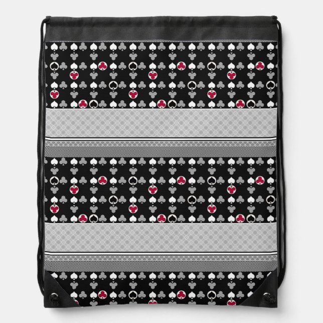 Poker Card Game  Drawstring Bag (Front)