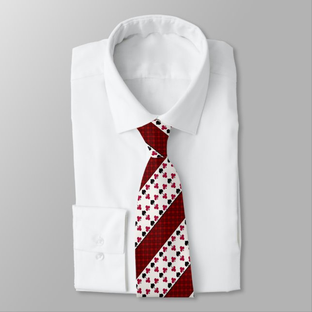 Poker Card Game Neck Tie (Tied)