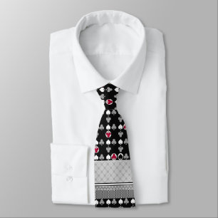 Poker Card Game Neck Tie