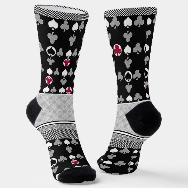 Poker Card Game  Socks (Angled)
