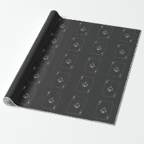 Poker Card Player Ace of Spades Halloween Wrapping Paper