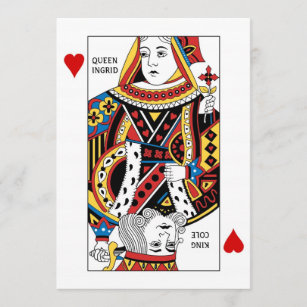 King And Queen Of Hearts Wedding Invitations Zazzle