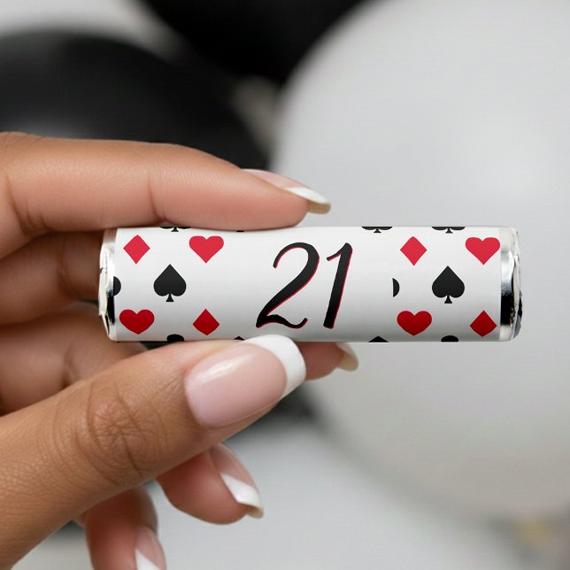 Poker Card Suit Pattern 21st Birthday Breath Savers® Mints (Creator Uploaded)