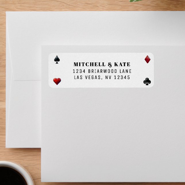 Poker Card Suit Wedding Label (Creator Uploaded)