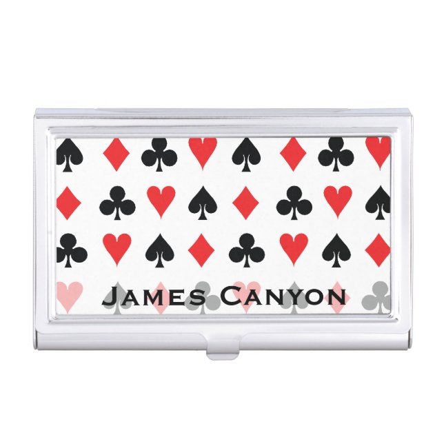 Poker Card Suits Case For Business Cards (Front)