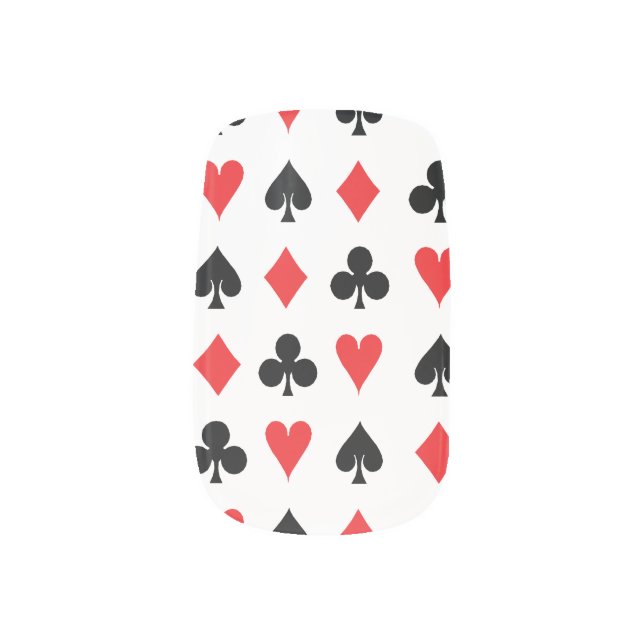 Poker Card Suits Minx Nail Wraps (Left Thumb)
