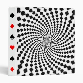 Poker Card Suits Spiral: Custom Binders by spiritswitchboard at Zazzle