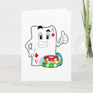 Poker card with Poker chips