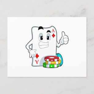 Poker card with Poker chips