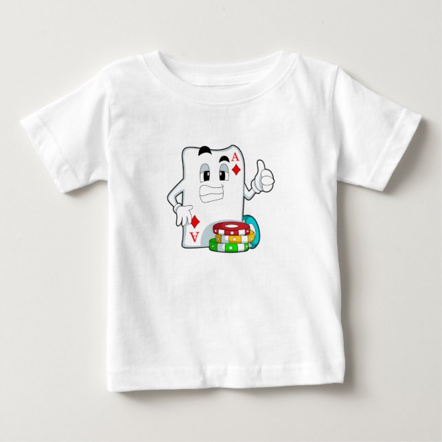 Poker card with Poker chips Baby T-Shirt (Front)