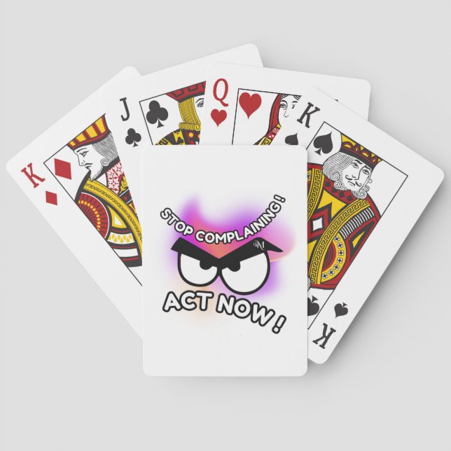 Poker Cards : Act Now (white) (Back)