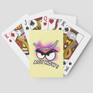 Poker Cards : Act Now (yellow)
