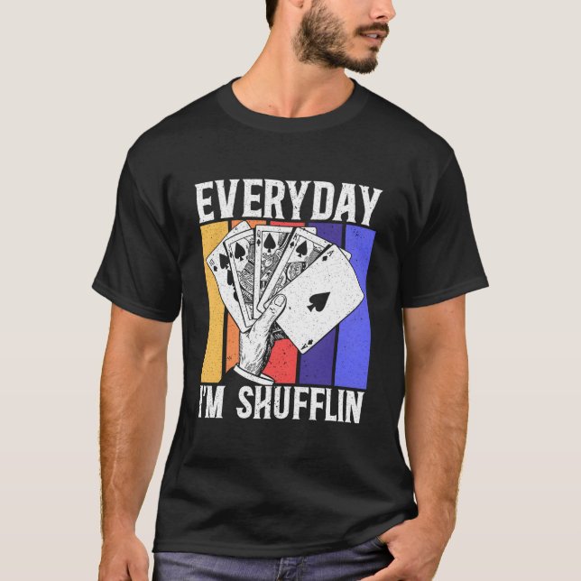Poker Cards Bluffing Casino Player Gambling Poker  T-Shirt (Front)