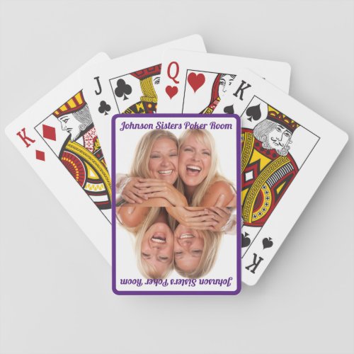 Poker Cards _ Customizable _ Mirrored Photo  Text