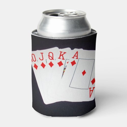 Poker Cards Diamond Straight Flush Can Cooler