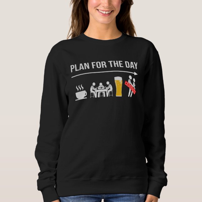 Poker Cards Men Women Coffee Beer Adult Humor Sweatshirt (Front)